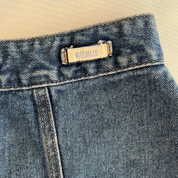 Melville Button Front Denim Jean Skirt - Picture 5 of 7